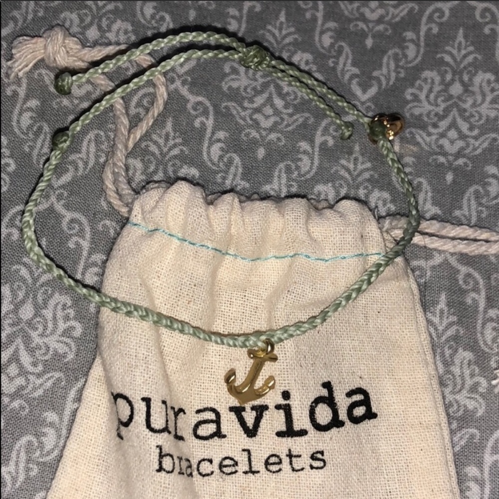 mint anchor charm pura vida bracelet